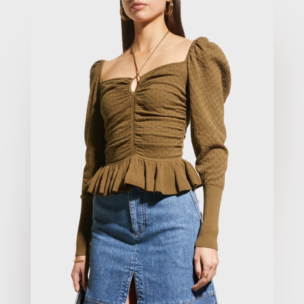 NWT Ulla Johnson Leland Puff Sleeve Halter Top